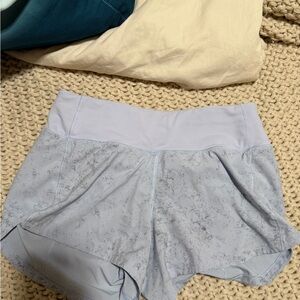 Lululemon Athletica Light Gray/Blue Athletic Shorts